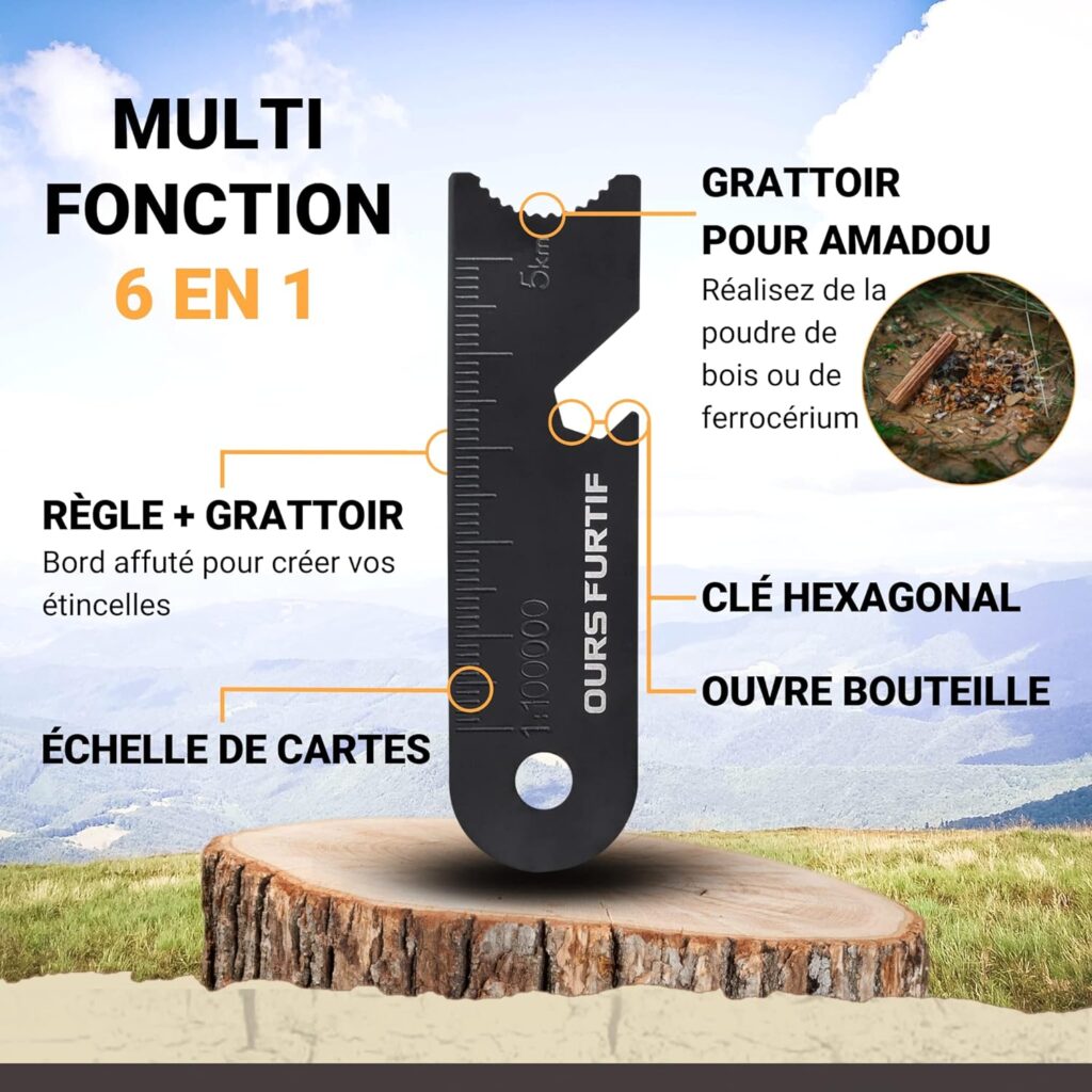 Survival Firestone - 10 mm XL kvalitets blød magnesiumstang - 15.000 anvendelser - Tilbehør til camping, overlevelse, Bushcraft, vandreture - Naturlig tænder inkluderet